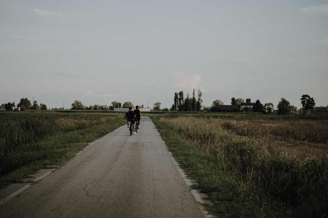 Group of road cyclists riding together outdoors on paved roads.