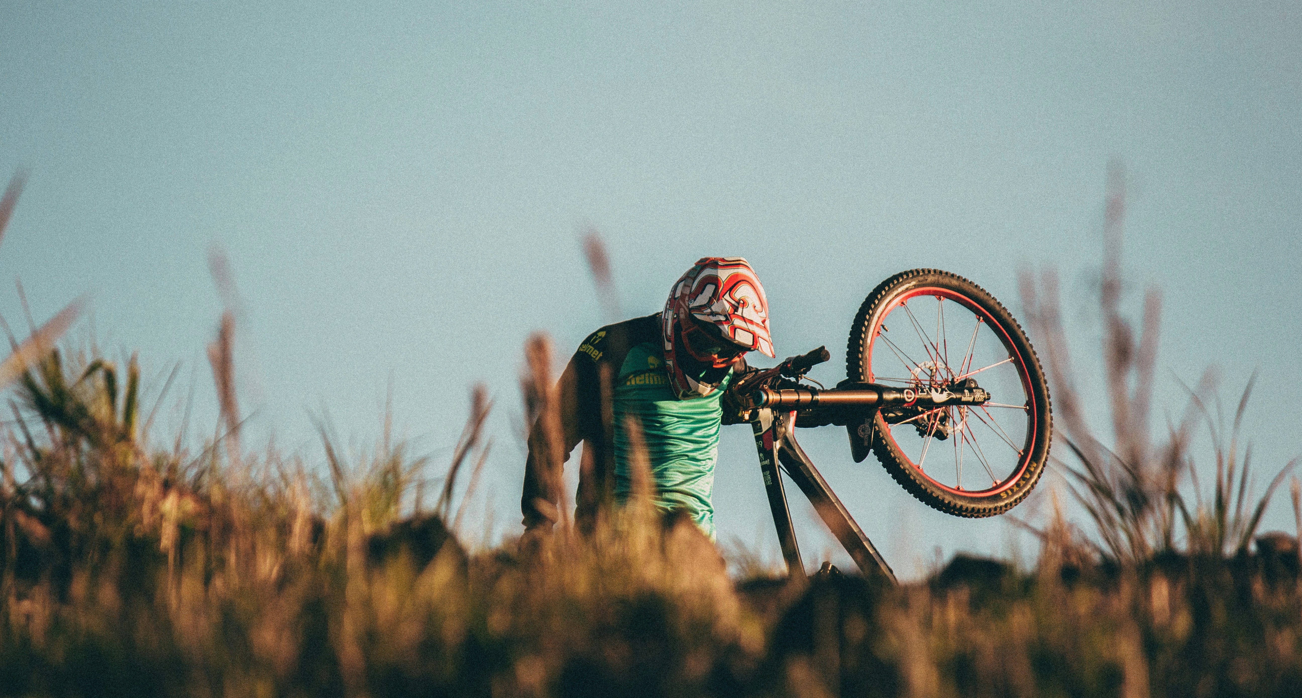 Cyclist riding a road bike outdoors in real conditions.