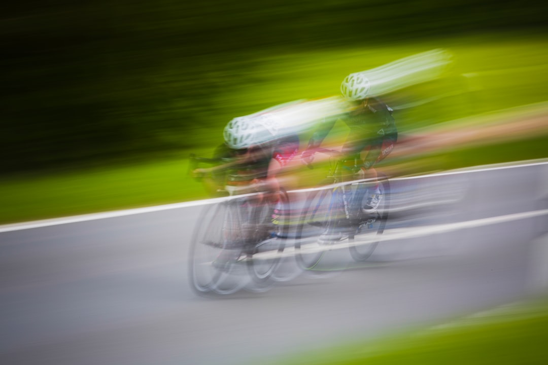 Group of cyclists on an endurance ride in morning light.
