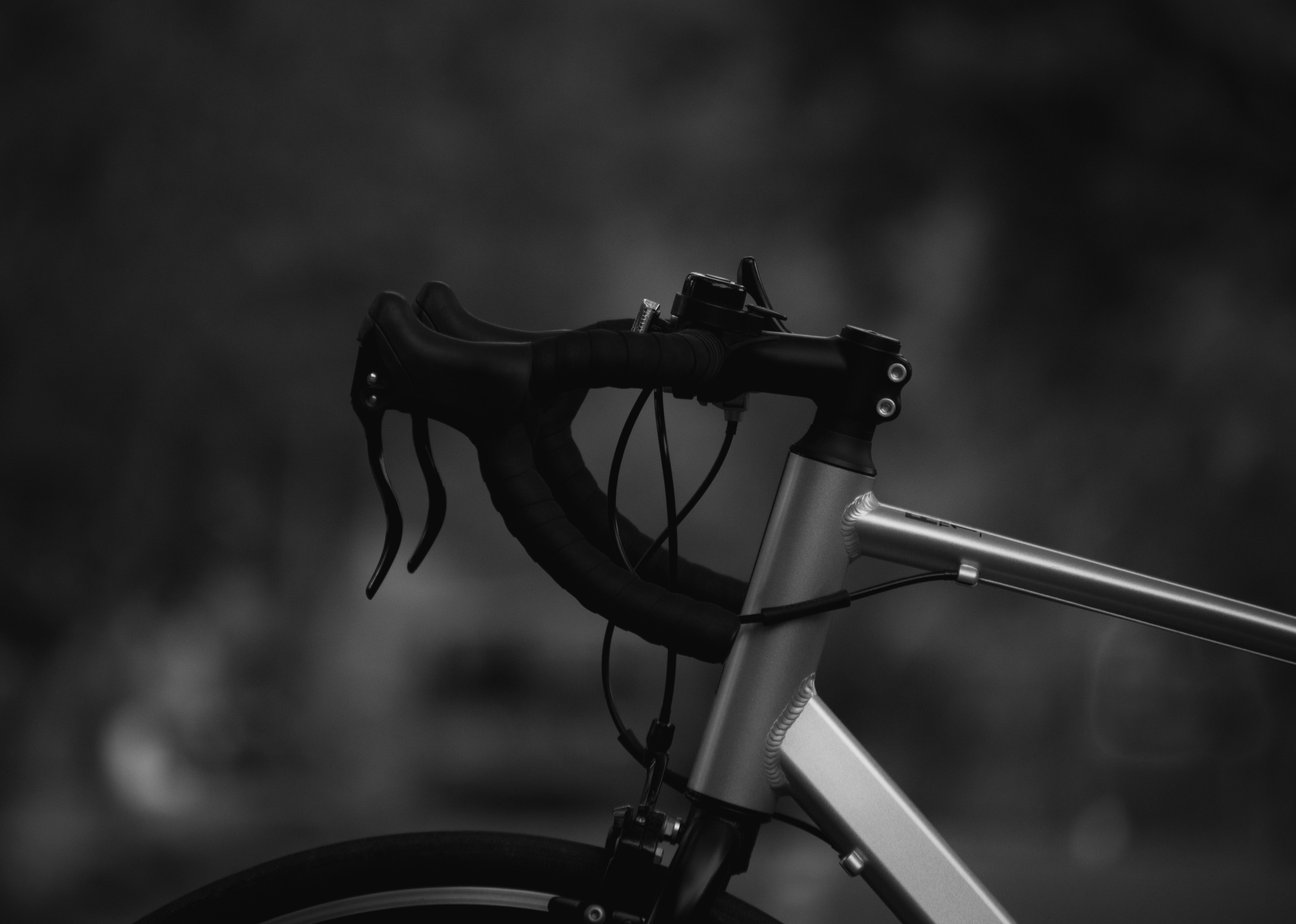 Cyclist riding a road bike outdoors in real conditions.